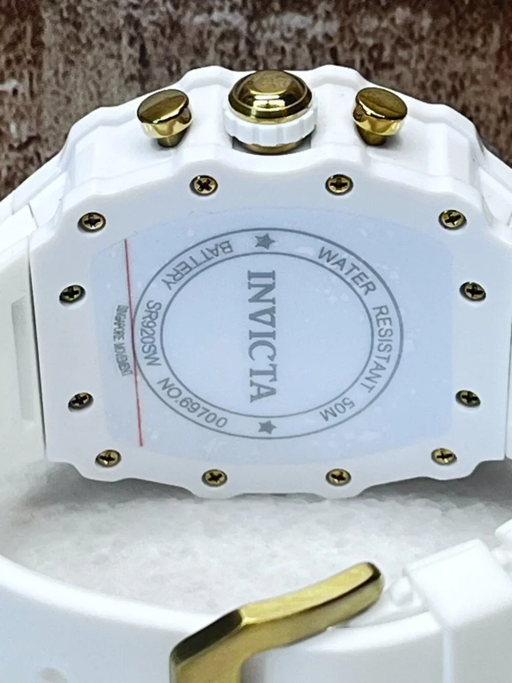 Invicta white strap